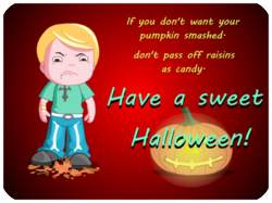 Halloween Angry Boy Pumpkin