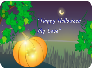 Halloween Love Pumpkin Moon