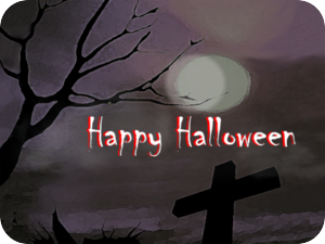 Halloween Moonlit Graveyard