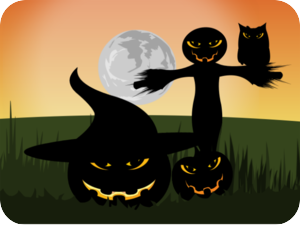 Halloween Scarecrow Pumpkins Owl