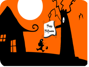 Halloween Black Cat Haunted House