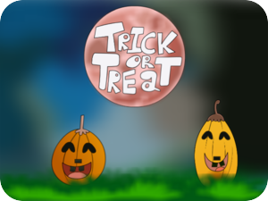 Halloween Smiling Pumpkins Moon