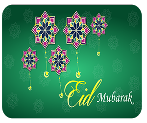 Eid Mubarak Colorful Lanterns