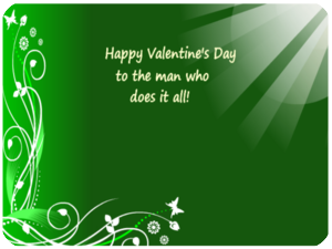 Valentines Day Green Floral