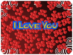 Valentine Hearts Red Background