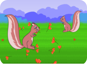 Silly Valentines Squirrels In Love