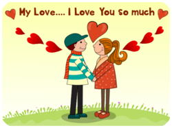 Romantic Valentines Couple Hearts