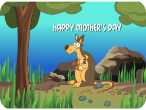 Mothers Day Kangaroo With Baby