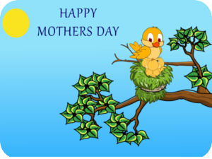 Mothers Day Yellow Bird Nest