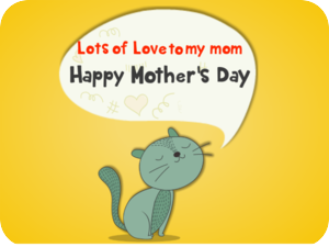 Happy Mothers Day Cute Cat