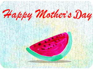 Mothers Day Watermelon Slice
