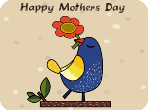 Mothers Day Blue Bird Flower