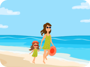 Mother Daughter Beach Day