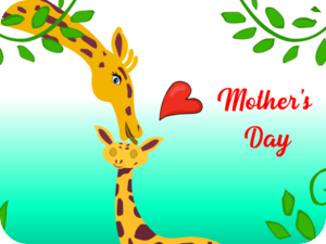 Mothers Day Giraffe Love