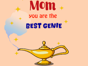 Mom Genie Birthday Lamp