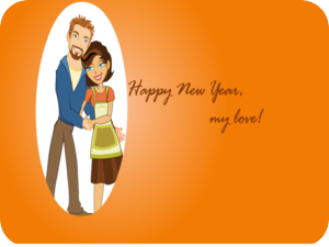 New Year Romantic Couple