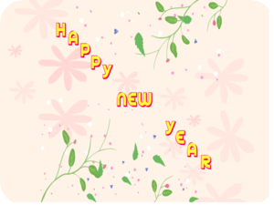 Happy New Year Floral Design