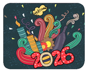 New Year Colorful Fireworks