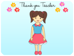 Thank You Teacher Girl Flowers