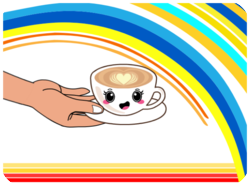 Cheerful Coffee Morning Rainbow