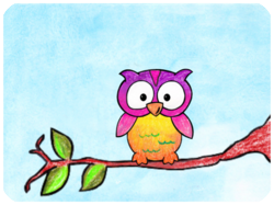 Cute Birthday Owl Tree