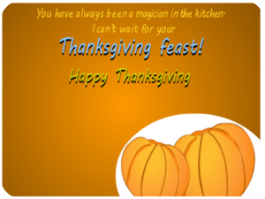 Thanksgiving Feast Orange Pumpkins