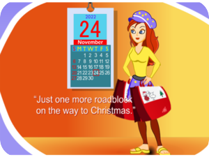 Holiday Countdown Christmas Girl