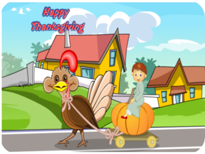 Thanksgiving Turkey Pumpkin Kid