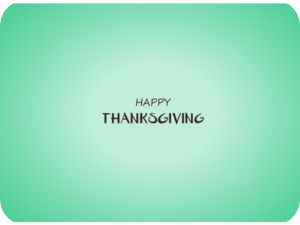 Thanksgiving Happy Green Background