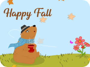Happy Fall Bear Coffee