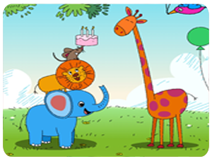 birthday party animals elephant giraffe