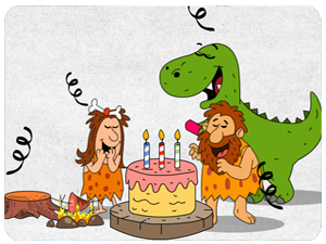 Birthday party dinosaur