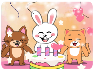 Birthday party cute animals