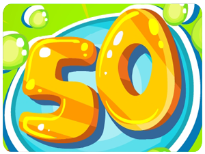 Fifty birthday balloons bubbles
