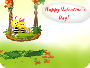 Valentines Day Bees Swing