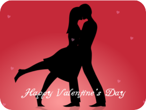 Valentines Day Silhouette Couple