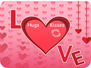 Hugs Kisses Valentines Love