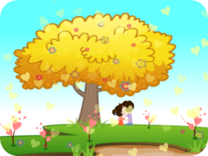 Autumn Love Couple Tree