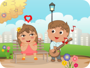 Romantic Valentines Singing Couple