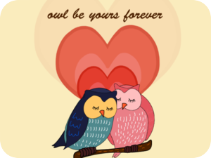 Owl Love Valentine Heart