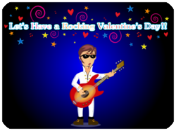 Rocking Valentines Day Musician