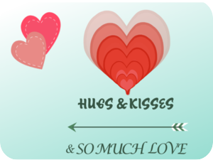 Hugs Kisses Valentines Hearts