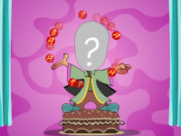 funny birthday juggling clown