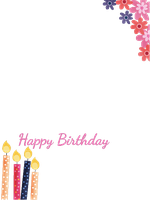Happy birthday with candle