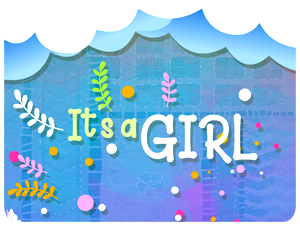 Congratulations. Its a baby girl. Free animated baby shower ecard